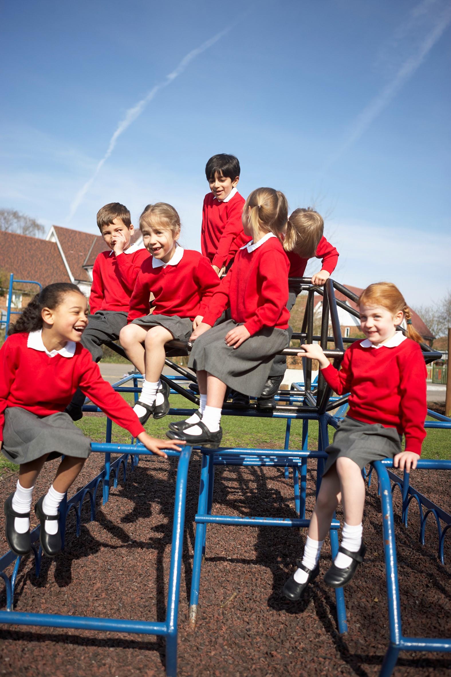 health and safety image of children on a playground